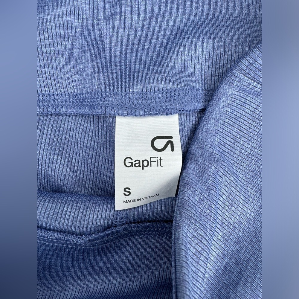 Gapfit Periwinkle Ribbed High Rise Bike Shorts - Picture 3 of 5